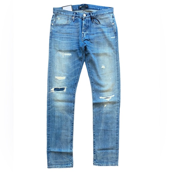 3x1 Men’s M5 Selvedge Slim Straight Leg Jean Distressed NWT - Picture 2 of 9